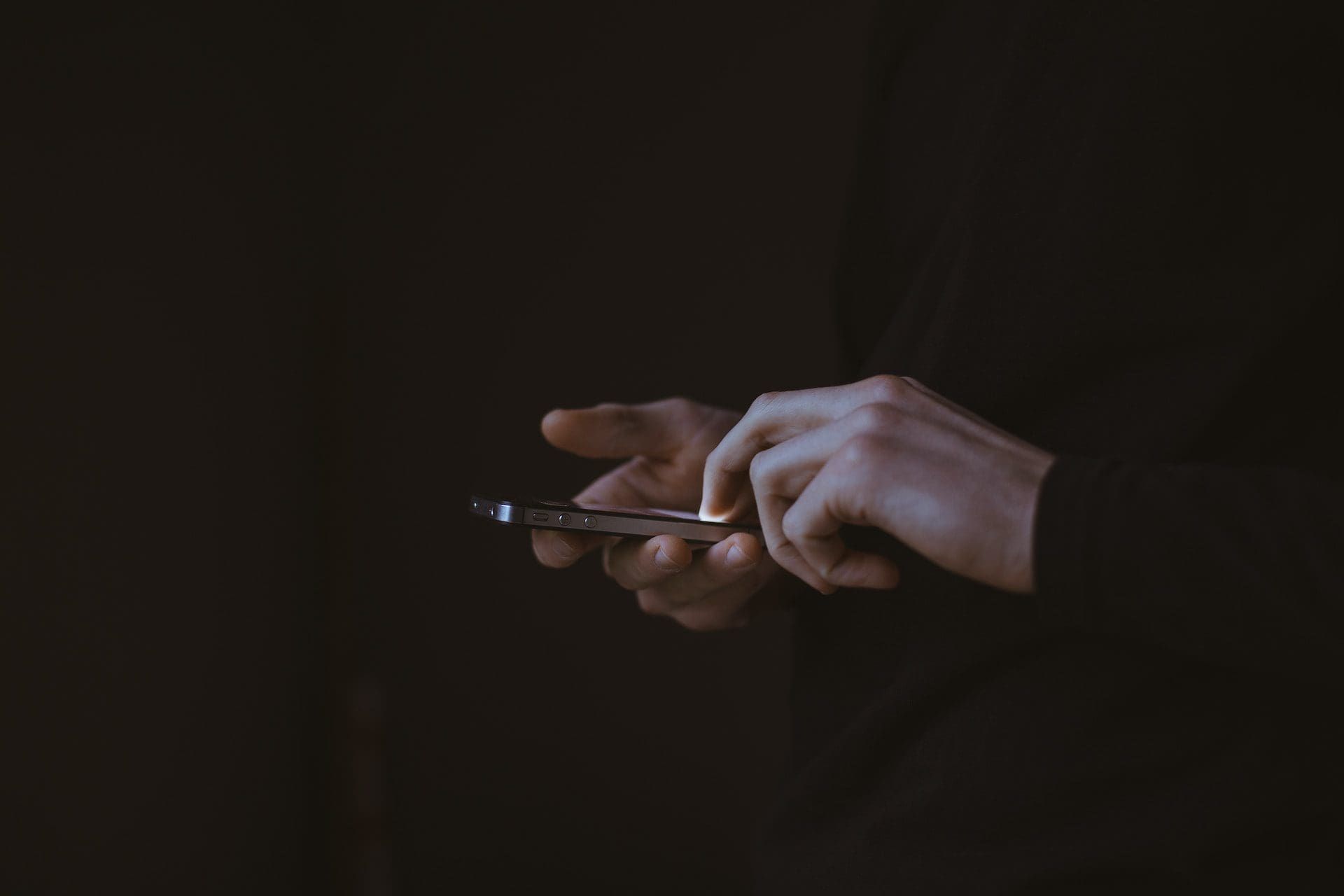 a person holding a smartphone